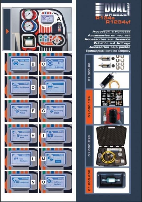 Avtomatska naprava za servisiranje klim Breeze Advance Dual R134a in HFO1234yf SPIN