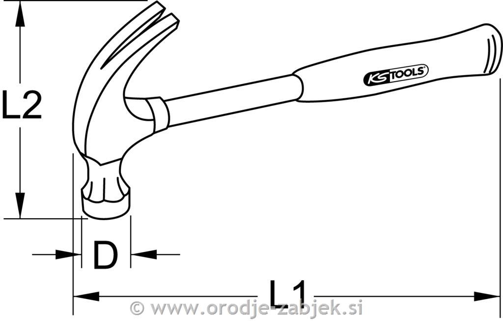 Ameriško kladivo 600g KS TOOLS