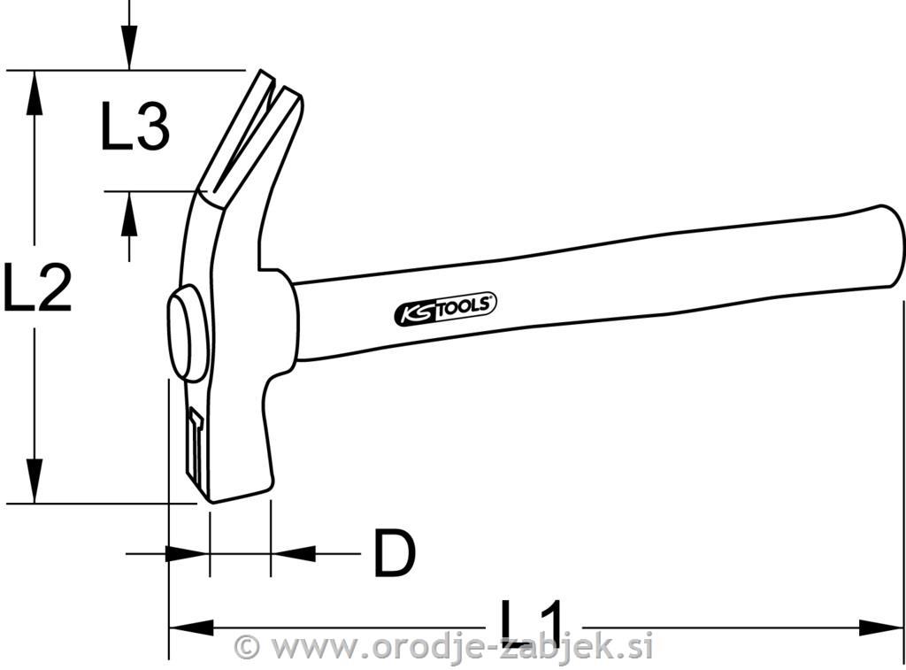 Tesarsko kladivo 700g KS TOOLS