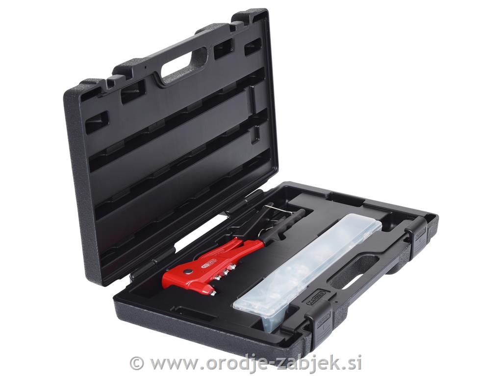 205-delni set slepih kovic z kleščami za kovičenje 270 mm KS TOOLS