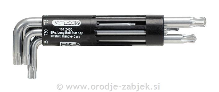 8-delni set dolgih torx ključev T10 - T50 KS TOOLS