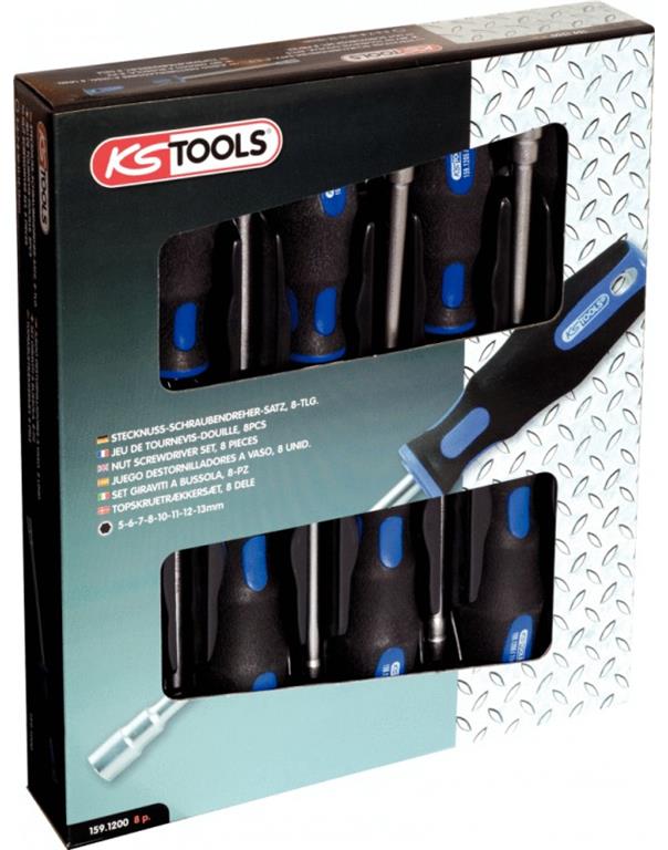 8-delni set nasadnih ključev z ročajem 5-13 mm KS TOOLS