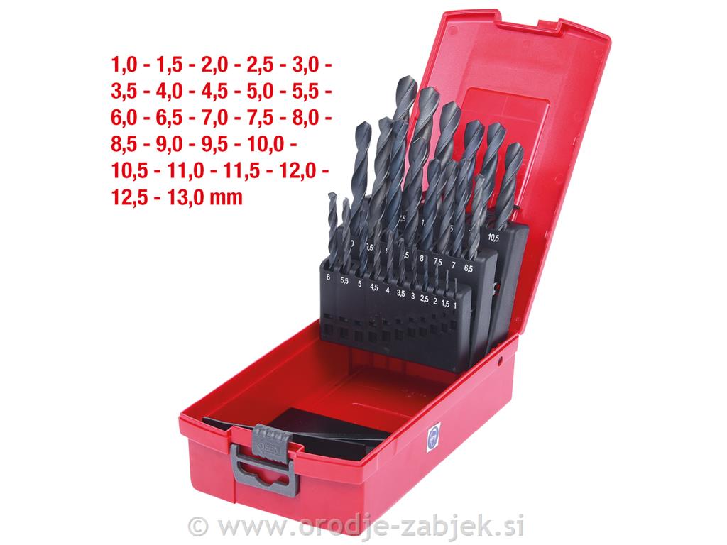 25-delni set svedrov 1 - 13 mm 330.1623 KS Tools KS TOOLS