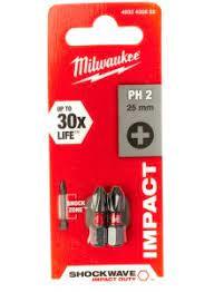 Križne 1/4" vijačne konice SHOCKWAVE MILWAUKEE