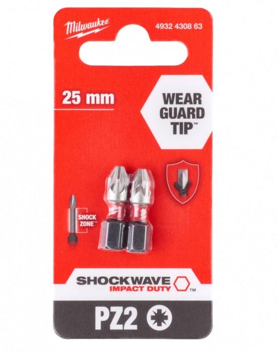 Križne 1/4" vijačne konice SHOCKWAVE MILWAUKEE
