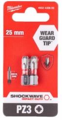 Križne 1/4" vijačne konice SHOCKWAVE MILWAUKEE