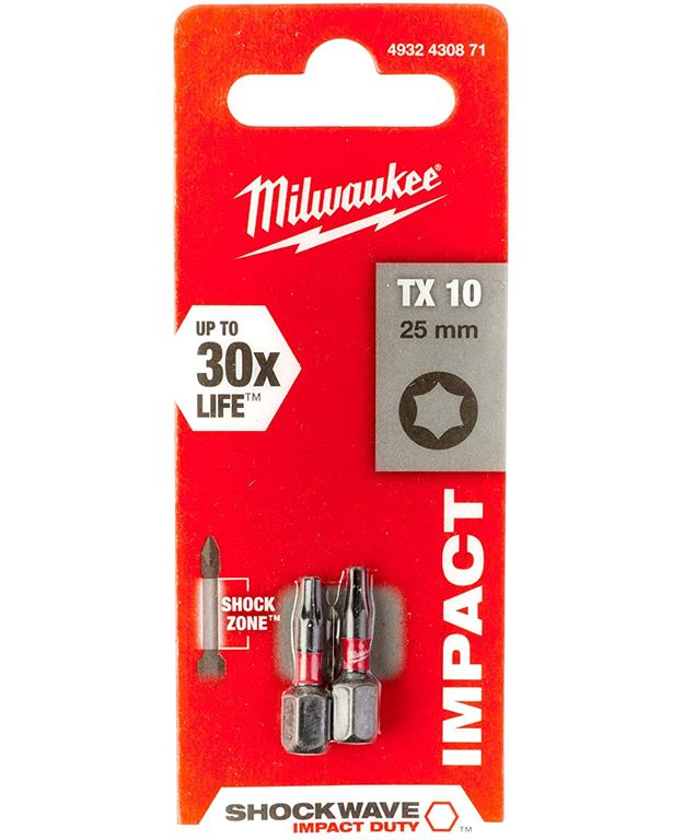 TORX 1/4" vijačne konice SHOCKWAVE MILWAUKEE