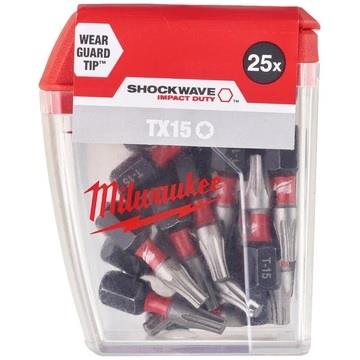 25-delni set vijačnih nastavkov TX15 x 25mm MILWAUKEE