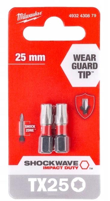 TORX 1/4" vijačne konice SHOCKWAVE MILWAUKEE