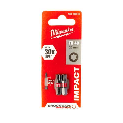 TORX 1/4" vijačne konice SHOCKWAVE MILWAUKEE