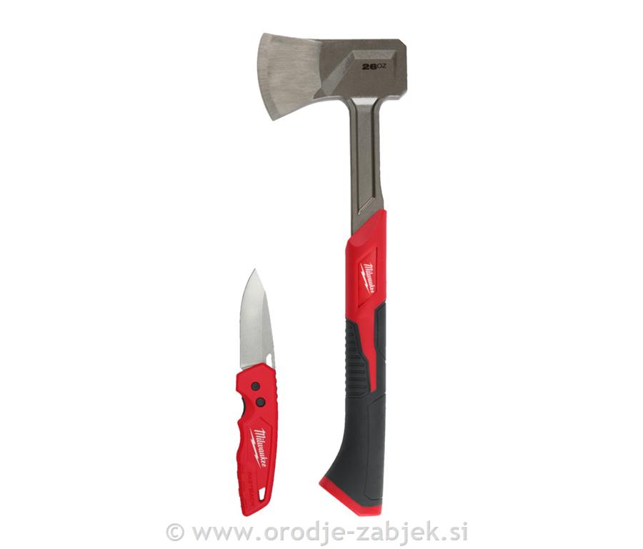 Set nož in sekira MILWAUKEE