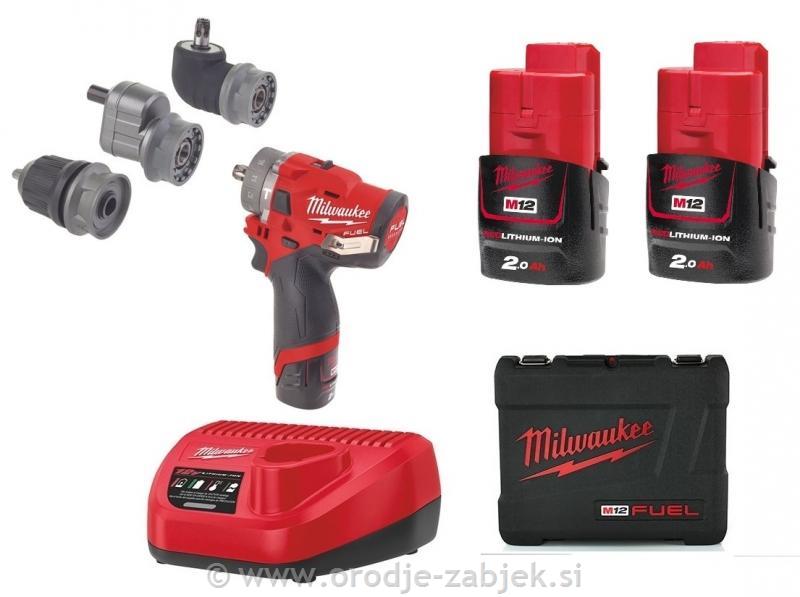 Akumulatorski vijačnik z menjljivimi glavami M12 FPDXKIT-202X MILWAUKEE