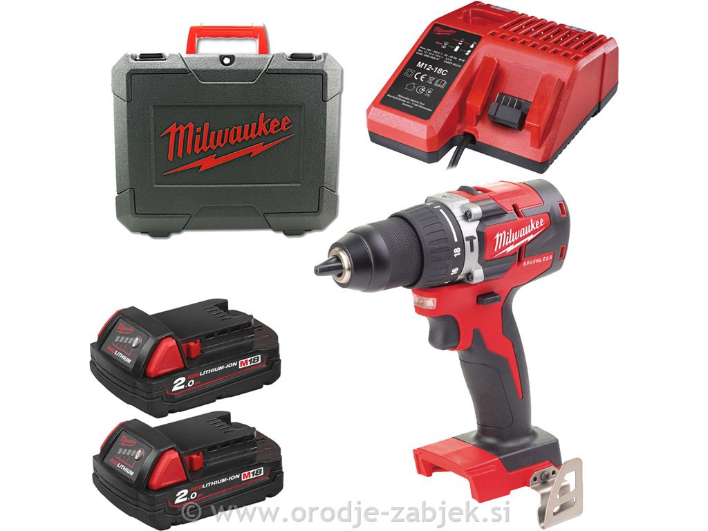 Brezkrtačni kompaktni udrani vrtalnik M18 CBLPD-202C MILWAUKEE