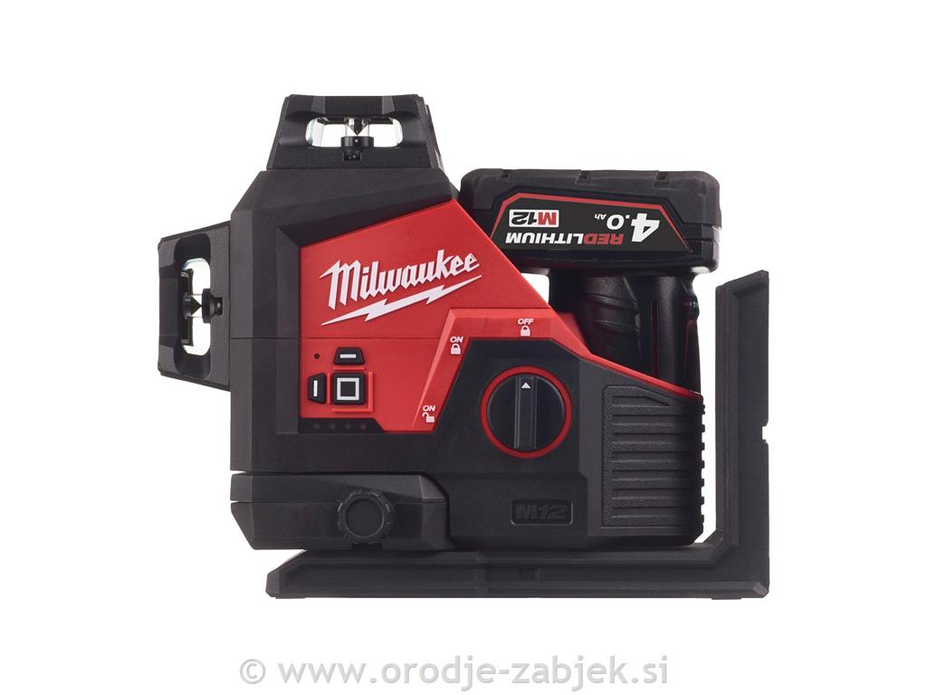 Akumulatorski zeleni nivelirni 360° M12 3PL-401C MILWAUKEE