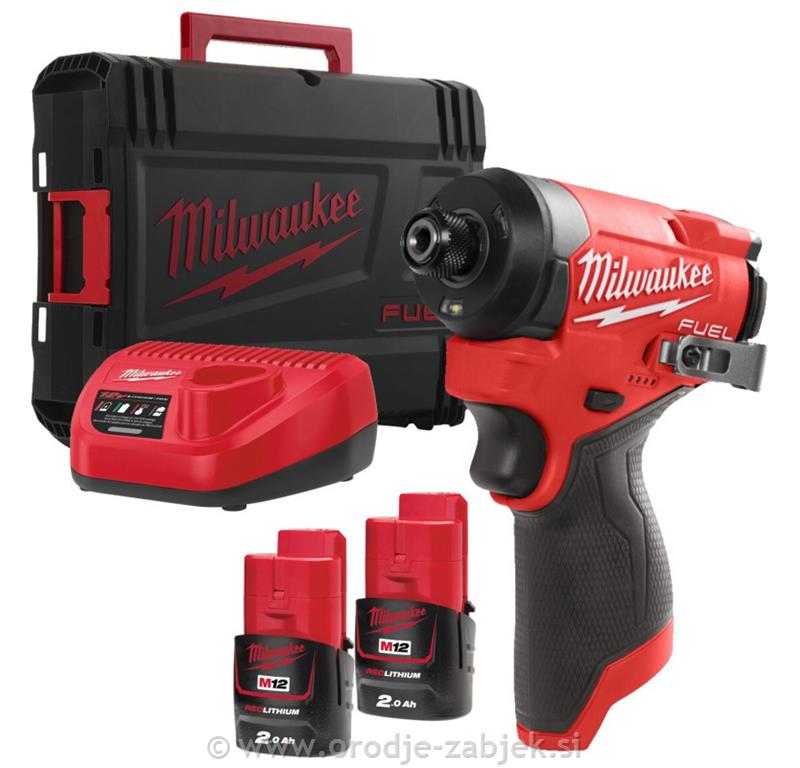 Aku. udarni vijačnik 1/4" HEX M12 FID2-202X MILWAUKEE