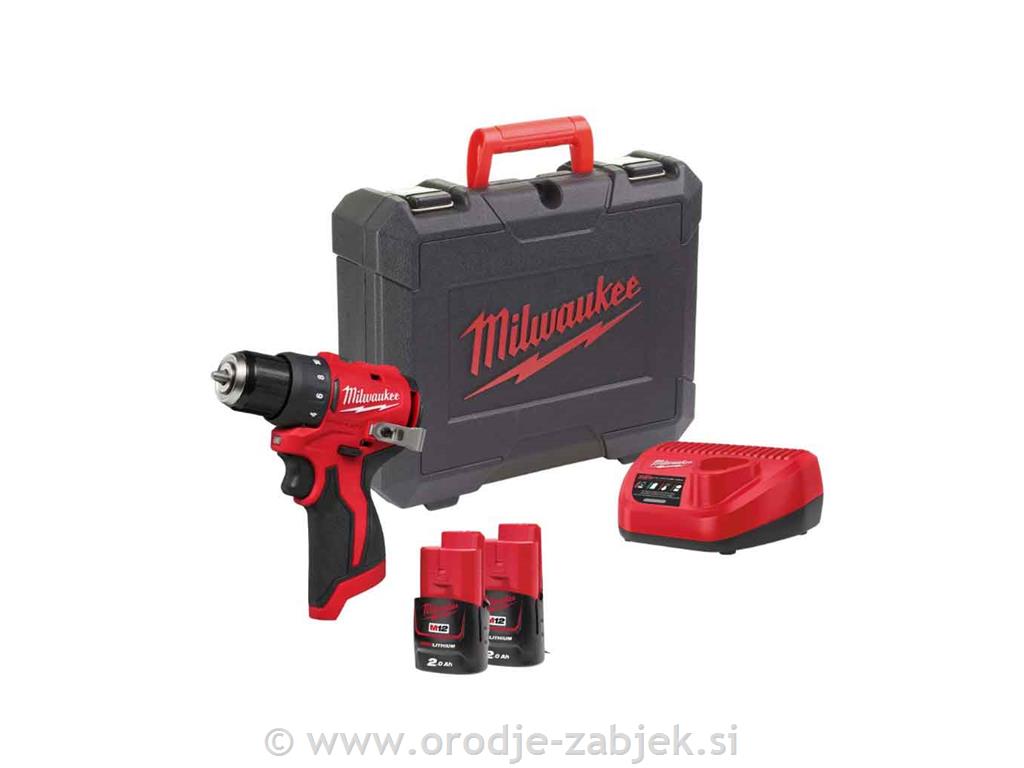 Kompaktni brezkrtačni vrtalnik M12 BLDDRC-202C MILWAUKEE