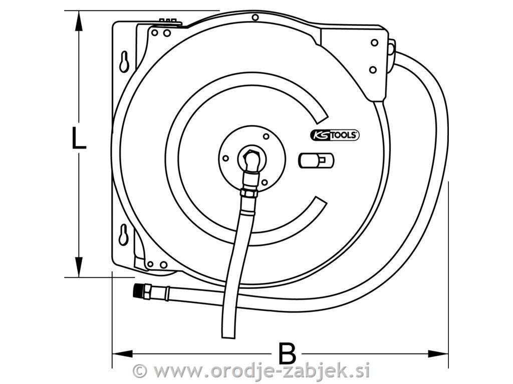 Navijalec za zrak 10mm x 15m KS TOOLS