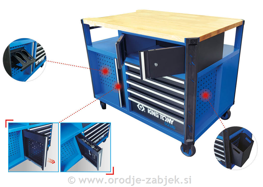 Voziček za orodje s 10 predali 