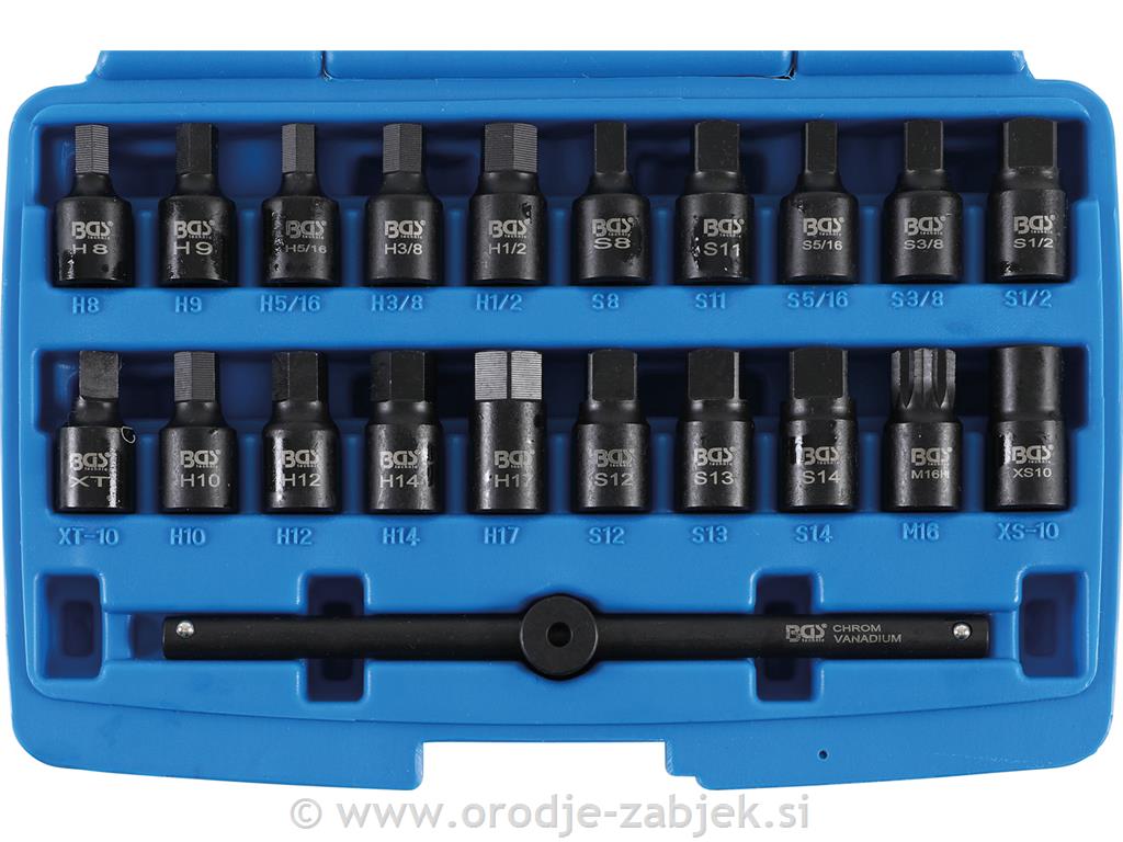 Set nasadnih ključev za oljne čepe 3/8" BGS TECHNIC