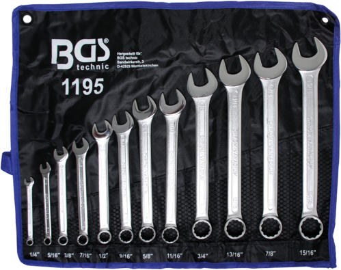 Kombinirani colski ključi 1/4"-15/16" BGS TECHNIC