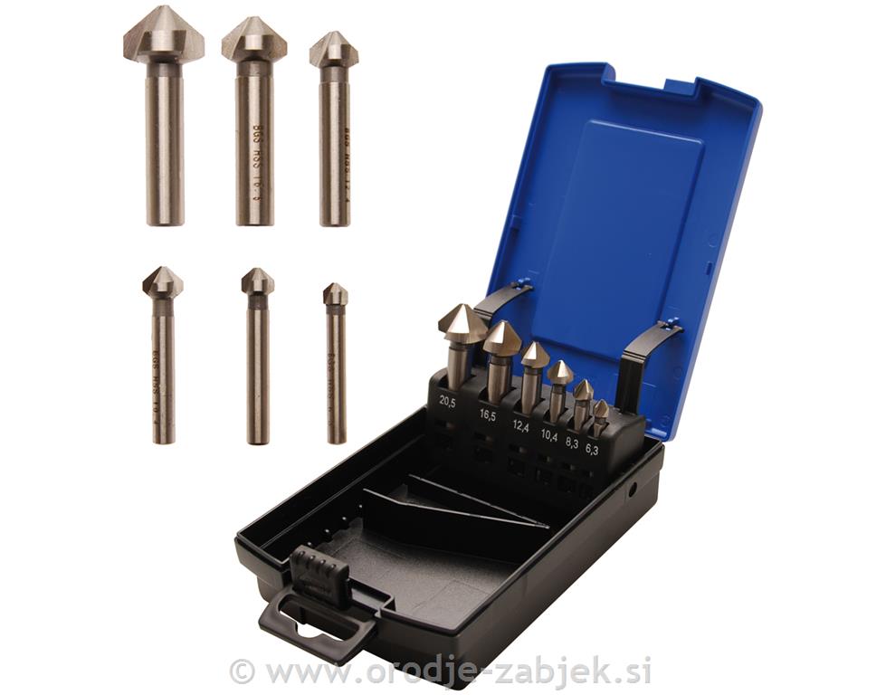 Set svedrov za povrtavanje izvrtin 6-delni , HSS, BGS TECHNIC
