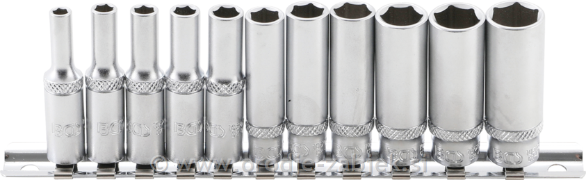 11-delni set dolgih nasadnih ključev 1/4" 4-13 mm BGS TECHNIC
