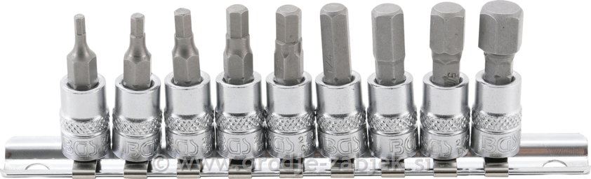 9-delni set bitnih colskih nastavkov 3/32" - 3/8" BGS TECHNIC