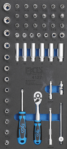 50-delni set orodja 1/4 " BGS TECHNIC