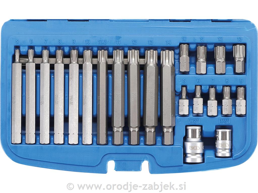 Komplet ribe bit nastavkov M5-M13 BGS TECHNIC