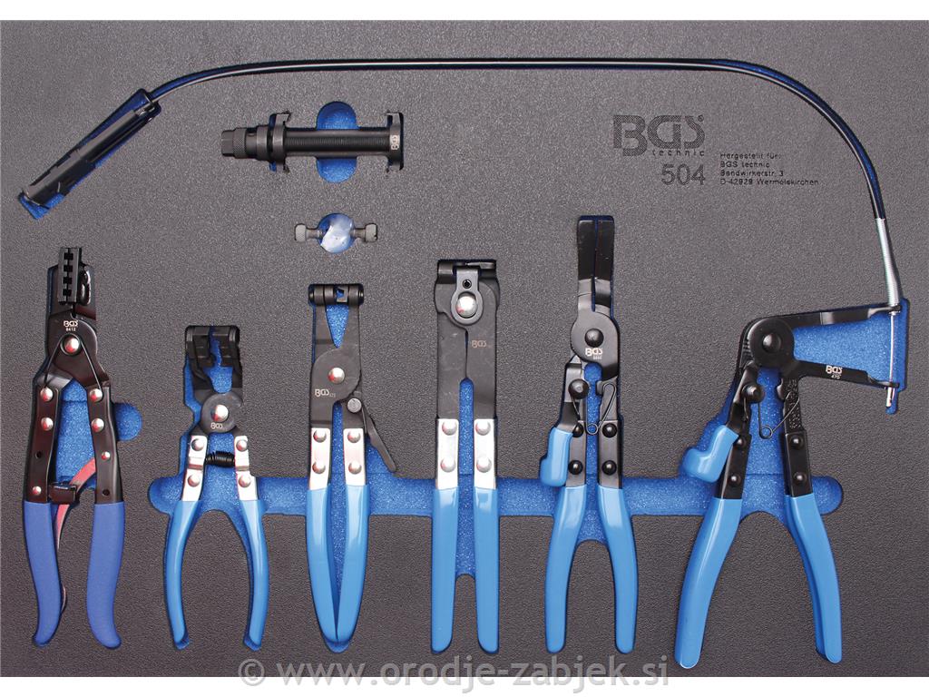 Set klešč za cevne objemke BGS TECHNIC