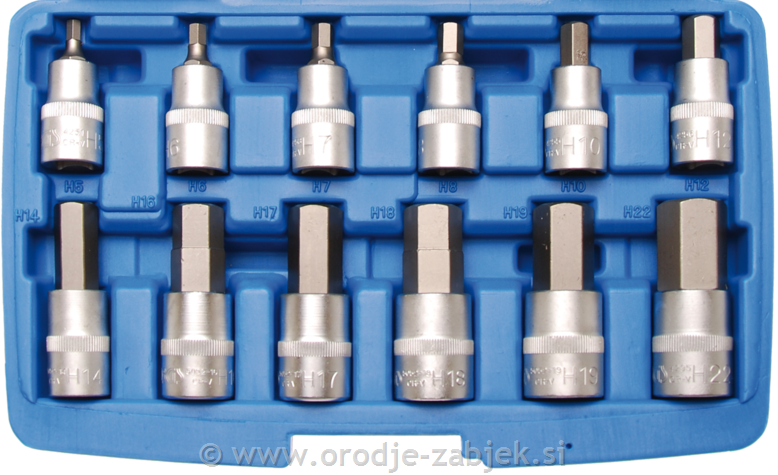 Set bitnih nasadnih ključev 1/2" 5 - 22 mm BGS TECHNIC