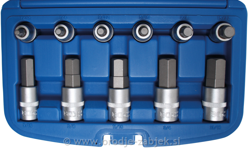 Set bit nasadnih ključev 1/2" BGS TECHNIC