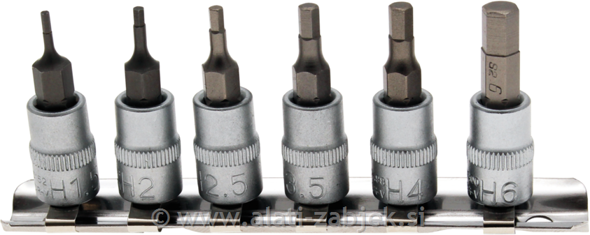 6-delni set nasadnih ključev z bit nastavki 1/4", 1.5 - 6 mm BGS TECHNIC