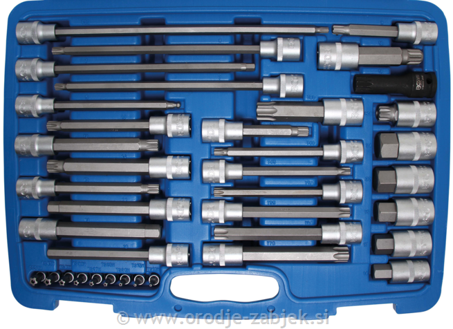 38-delni set bitnih nasadnih ključev 1/2" - 1/4" BGS TECHNIC