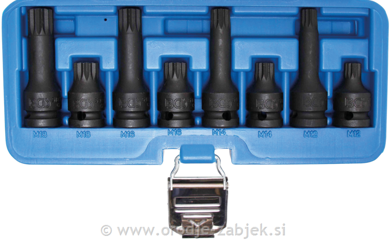 8-delni set nasadnih ključev XZN 1/2" M12 - M18 BGS TECHNIC