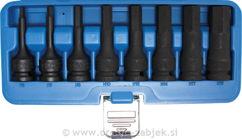 8-delni set inbus nasadnih ključev 1/2" 5 - 19 mm BGS TECHNIC