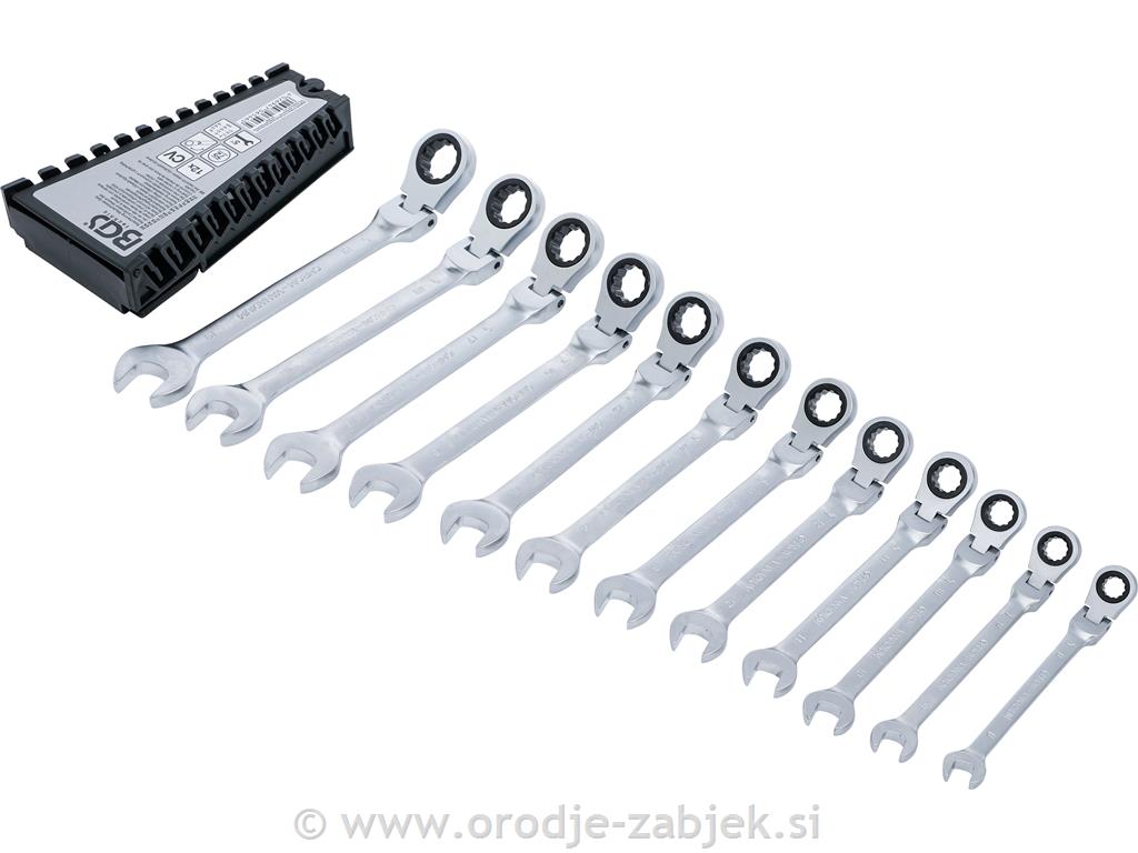 Set pregibnih ključev z ragljo 8-19mm BGS TECHNIC