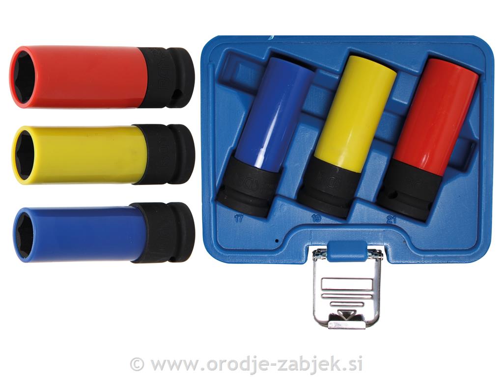 3-delni set 1/2" nasadnih ključev za platišča 17, 19 in 21mm BGS TECHNIC
