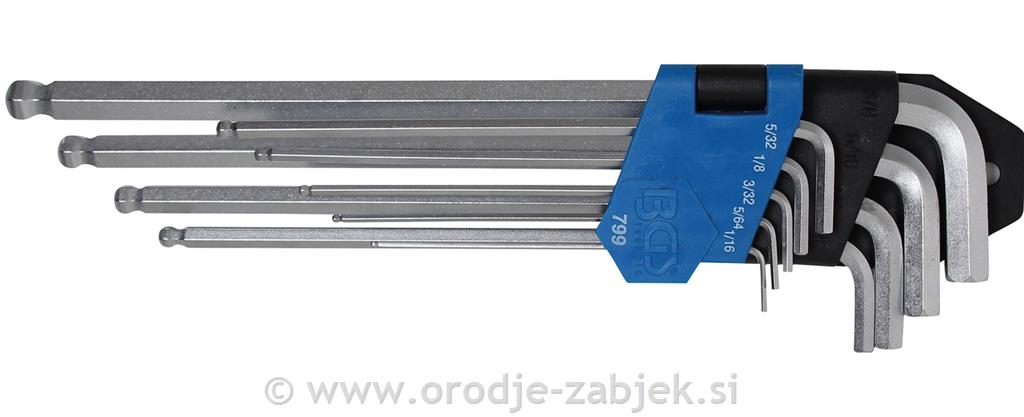 9-delni set imbus ključev 1/16" - 3/8" BGS TECHNIC