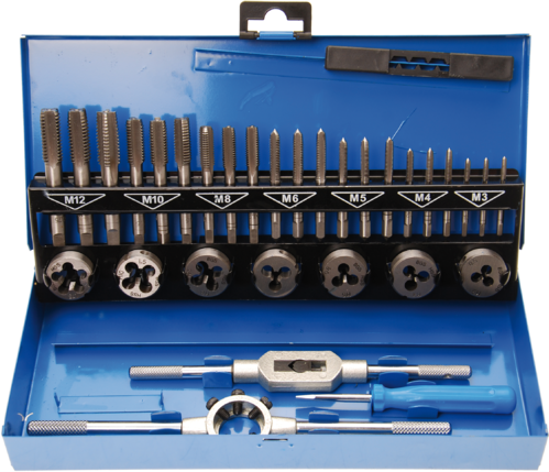 Set navojnih čeljusti in svedrov M3 - M12 BGS TECHNIC