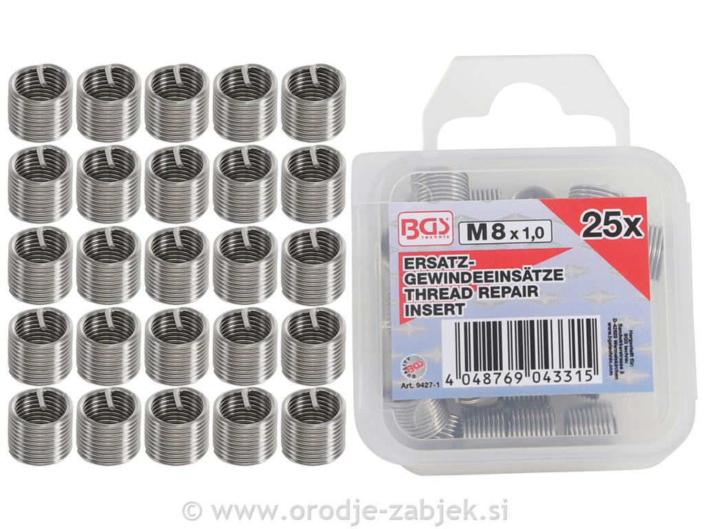 Vložki za popravilo navoja s-M8 x 1,00 BGS TECHNIC