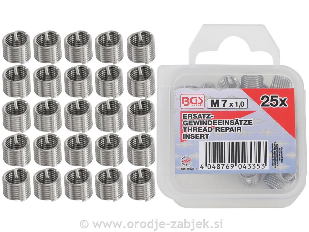 Vložki za popravilo navoja s-M7 x 1,00 BGS TECHNIC