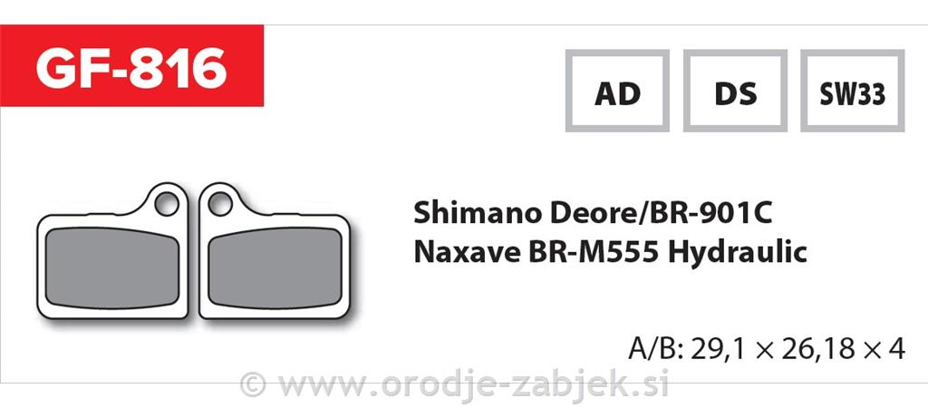 Zavorne ploščice zmes AD GOLDFREN