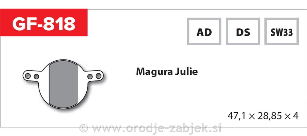Zavorne ploščice zmes SW33 GOLDFREN