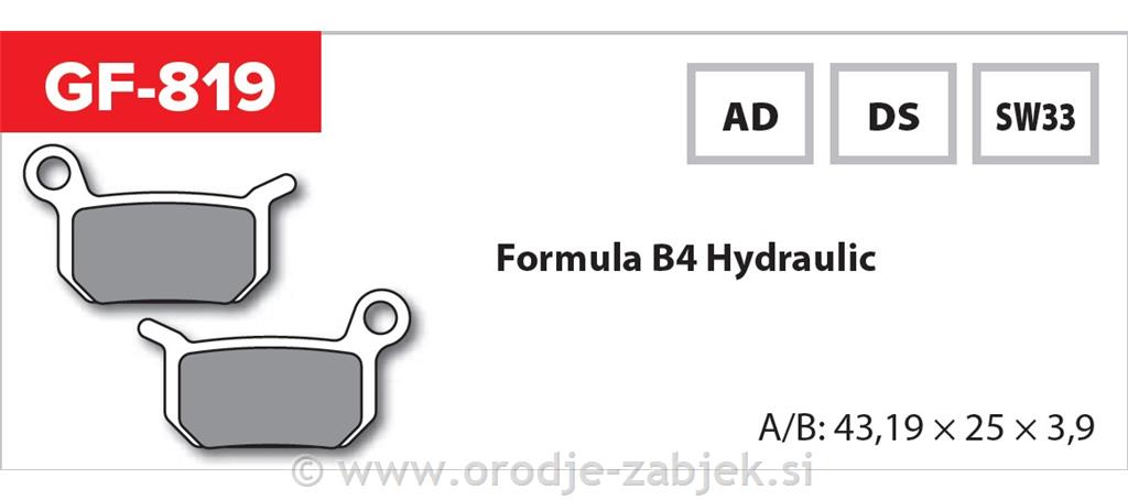 Zavorne ploščice zmes AD GOLDFREN