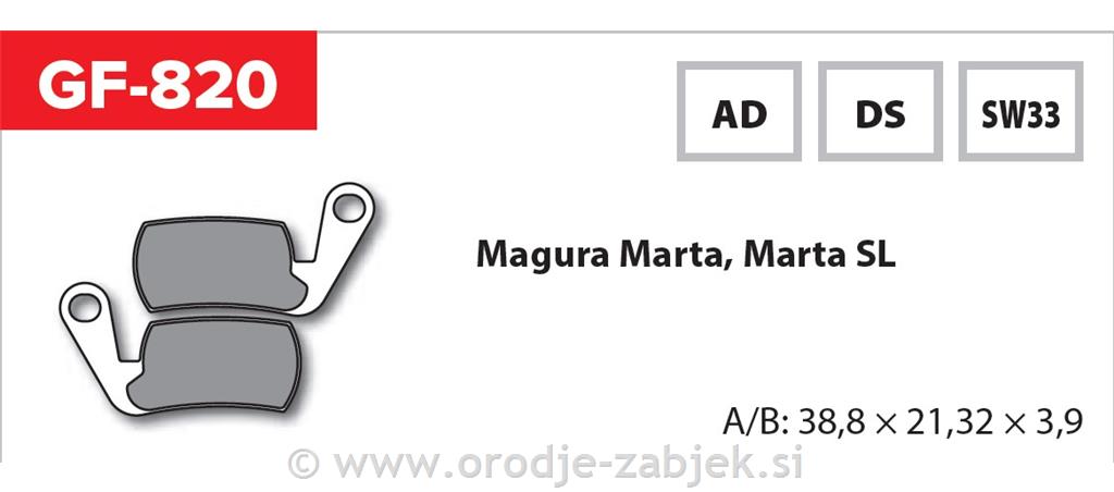Zavorne ploščice zmes AD GOLDFREN
