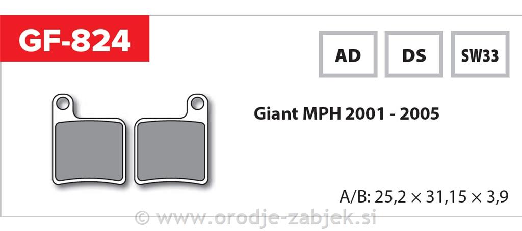 Zavorne ploščice zmes AD GOLDFREN