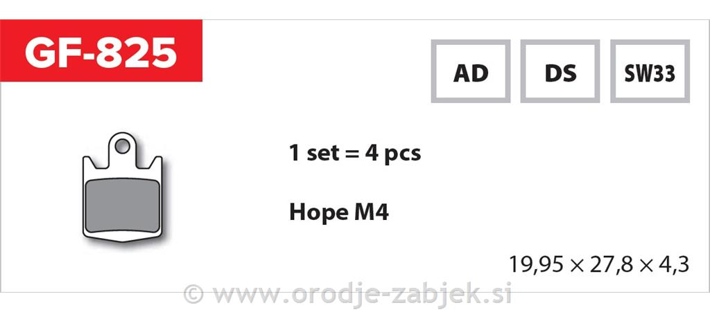 Zavorne ploščice zmes AD GOLDFREN