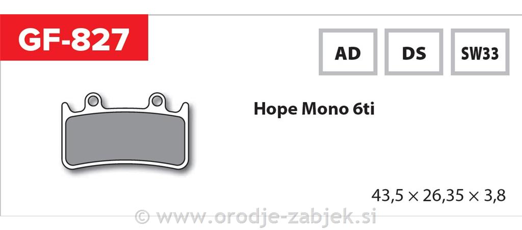 Zavorne ploščice zmes AD GOLDFREN