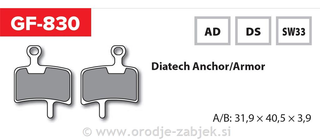 Zavorne ploščice zmes SW33 GOLDFREN